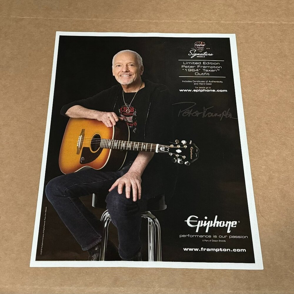 Peter Frampton - Epiphone Guitars - 2018 Print Advertisement
